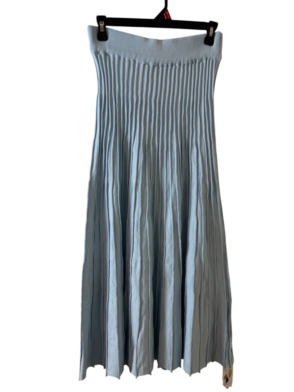 SHEIN Modely Blue Ribbed Knit Pleated Maxi Skirt NWT Size M